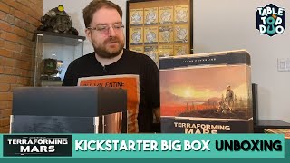 Terraforming Mars Big Box Unboxing Terraforming Mars 3d Tiles amp New Player Boards [upl. by Tillfourd]