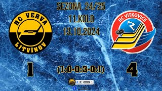 TELH 2425  11kolo HC Verva LitvínovRidera Vítkovice 14 [upl. by Notgnimer777]