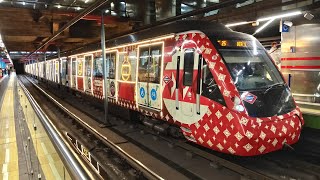 Tren de la Navidad Metro de Madrid 2024 en Príncipe Pio [upl. by Atinihs]