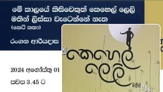 කෙහෙල් ලෙලි රංගන ආරියදාස මේ කාලයේ කිසිවෙකුත් කෙහෙල් ලෙලි මතින් ලිස්සා වැටෙන්නේ නැත 01Au24©Don Maya [upl. by Davies]