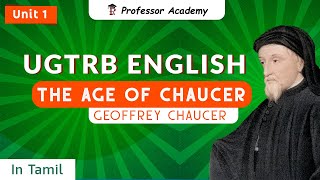 UG TRB English  The age of Chaucer  Geoffrey Chaucer  Professor Academy [upl. by Idet]