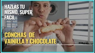 COMO HACER CONCHAS DE VAINILLA Y CHOCOLATE 7 PAN DULCE [upl. by Gnouhc]