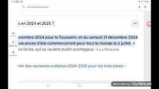 Rentrée Scolaire 2024 🏫🚸🎒 2025 École Primaire et Vacances Scolaires [upl. by Catrina]