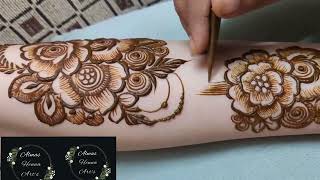 stylish khafif henna art  bridal mehndi design gorgeous henna Full hand mehndi design trending [upl. by Hannus181]