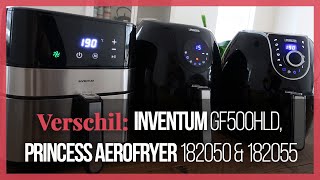 Verschil Inventum GF500HLD Princess Aerofryer 182050 en 182055  Airfryer vergelijken [upl. by Ahter]