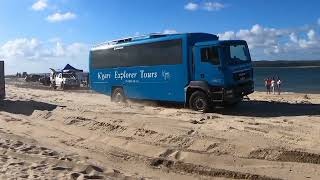 Hervey BayInskip Point Bogged VehiclesRainbow BeachCarlo Sand Blow Sand DuneHervey Bay [upl. by Sheppard]