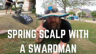 SCALPING BERMUDA with a SWARDMAN  For A Greener Lawn [upl. by Aihtiekal929]