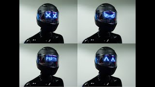 Wrench mask LED Motorcycle Helmet Chamion glass [upl. by Sheehan]