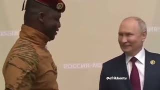 Burkina Faso Leader Ibrahim Traore Meets Vladimir Putin In Full Military Gear [upl. by Pacificia]