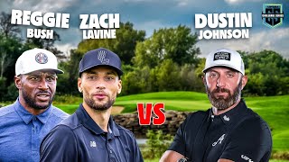 Dustin Johnson Vs Reggie Bush and Zach LaVine  LIV Challenge Series [upl. by Anneliese]