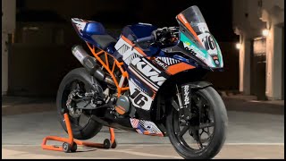 KTM RC390 Cup RR Track bike build [upl. by Aihsercal675]