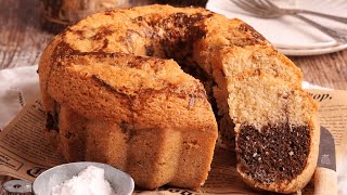 CIAMBELLA BICOLORE ricetta😋SENZA latte e SENZA burro la COLAZIONE perfetta per tutta la FAMIGLIA [upl. by Sharla]