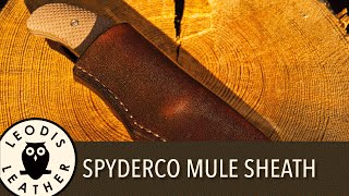 Leather Pouch Sheath for a Spyderco Mule [upl. by Anner960]