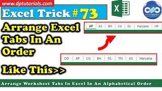 How to Arrange Worksheet Tabs In Excel In An Alphabetical Order  Sort Excel Worksheets In Order [upl. by Eisinger]