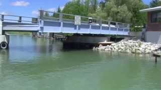 Alanson Swing Bridge Michigan Inland Waterway [upl. by Nimajneb]