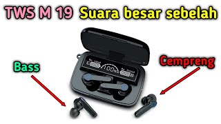 CARA MENGATASI HEADSET TWS M19 SUARA KECIL SEBELAH tws earphone headset headsetbluetooth [upl. by Sigler]