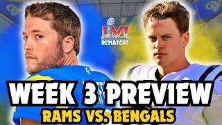 NFL Week 3 MNF Rams vs Bengals — Preview Predictions amp Best Bets [upl. by Perkoff465]