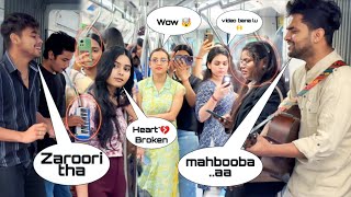 Zaroori tha X mahbooba Metro 🚇 Singing Reaction Video with crazy Public by teamjhopdik [upl. by Martine]