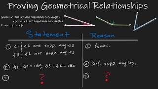 Geometry Proofs About Angles  Fully explained in easy steps [upl. by Egni]