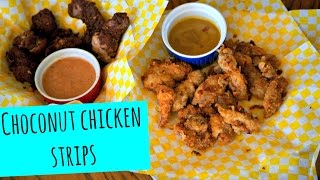 Chocolate Fried Chicken  Coconut  Choconut Chicken Strips  La Cooquette recipe [upl. by Eiramit]