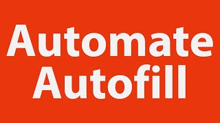 Autofill using Excel VBA [upl. by Adliwa]