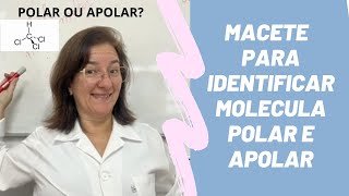 Macete para descobrir se a molécula é polar ou apolar [upl. by Hershell]