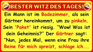 🤣 BESTER WITZ DES TAGES Ein Mann ist im Badezimmer als sein Gärtner dringend pinkeln muss [upl. by Carce]