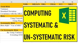 14 Computing Systematic and Unsystematic Risk in Excel [upl. by Yrelle]