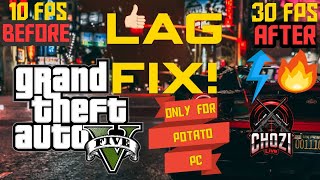 how to fix lag in gta v on a low end pc  lagfix fpsboost [upl. by Herschel479]