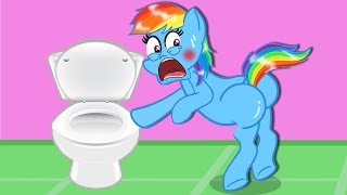 🔴Help Rainbow Dash cure her stomach  MY LITTLE PONY  Stop Motion Paper [upl. by Edelsten87]