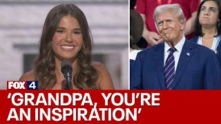 Kai Trump speaks about grandfather Donald at RNC FULL SPEECH [upl. by Orren]