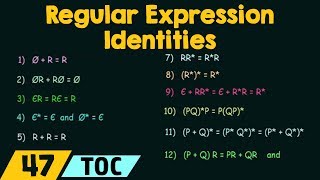 Identities of Regular Expression [upl. by Macdonell]