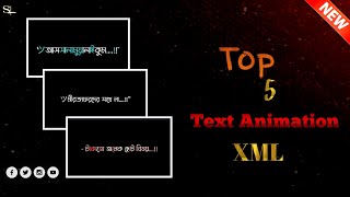 Top 5 Lyrics xml file। New trend xml bangla 2024  Alight motion lyrics xml text animation  tiktok [upl. by Idmann]