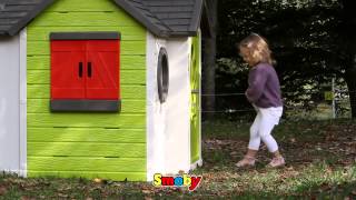 Smoby My House childrens garden playhouse kids roleplay ref 810402 [upl. by Burner192]