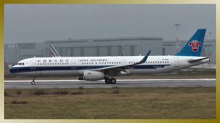 CHINA SOUTHERN Airbus A321 Takeoff for Delivery Flight [upl. by Barra]