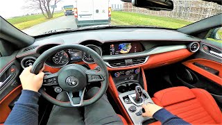 Alfa Romeo Stelvio 20T 280HP Veloce 2021 POV Test Drive amp Acceleration  4K 88 [upl. by Karlotte786]