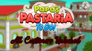 Papas Pastaria To Go  All Customers Unlocked  Almost Perfect Day [upl. by Nehtiek]