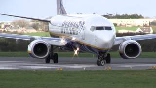 Ryanair Boeing 737800 Taxi and Takeoff in High Detail Full HD [upl. by Aitat]