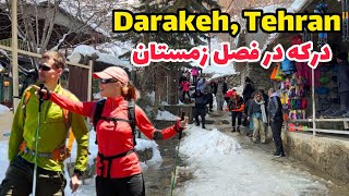 حال و هوای درکه برفی  Darakeh Tehran in a snowy day [upl. by Ellehcirt]