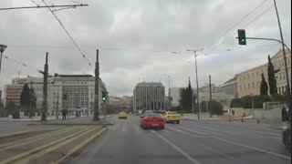 Driving In Athens Greece Kallithea Syggrou Syntagma Omonoia [upl. by Etteniotnna]