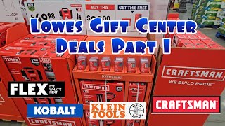 Lowes Gift Center Tool Deals Part 1 [upl. by Anaeed]