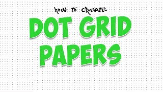 Create dot grid for notepads or papers for journals [upl. by Byrne69]