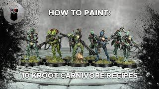 Contrast How to Paint 10 Kroot Carnivore Flesh Recipes [upl. by Rimaa]