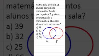 MATEMÁTICA BÁSICA ENVOLVENDO DIAGRAMA DE VENN SALA DE AULA [upl. by Reldnahc]