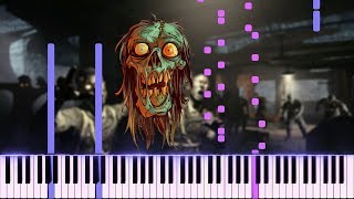 CoD Black Ops 1 Zombies Theme Damned  Piano Synthesia Tutorial [upl. by Parsaye]