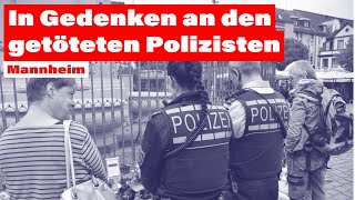 Große Anteilnahme in Mannheim Gedenken an getöteten Polizisten [upl. by Meghann226]