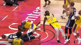 Domantas Sabonis knocks down Taurean Prince and Kevin Huerter [upl. by Inajna]