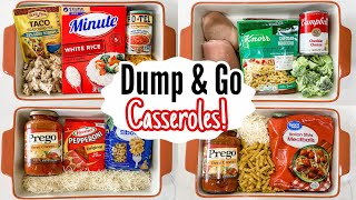 DUMP amp GO CASSEROLES  5 Super Quick amp EASY Casserole Dinner Recipes  Julia Pacheco [upl. by Leeke72]