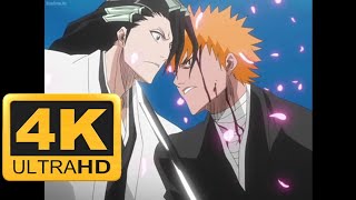 Ichigo Kurosaki vs Byakuya Kuchiki English Dub 4K [upl. by Nairadal]