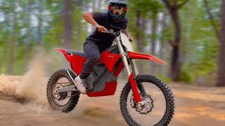 The Worlds Most Powerful Electric Dirt Bike  2023 Stark Varg ALPHA First Ride [upl. by Razatlab]